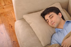 Man sleeping on the couch