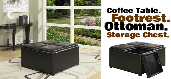 Coffee Table, Footrest, Ottoman and Storage Chest
