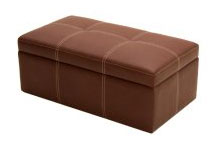 How to Furnish a Living Room with the Delaney Large Ottoman in Brown