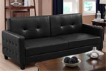 Black Rome Futon Sofa with Arms