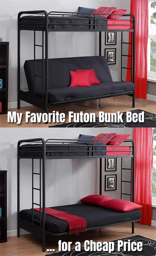 Twin Over Futon Bunk Bed for Under $200
