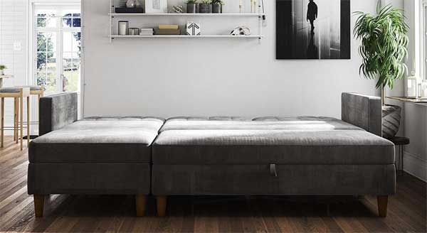 Sectional Futon Laying Flat as Bed
