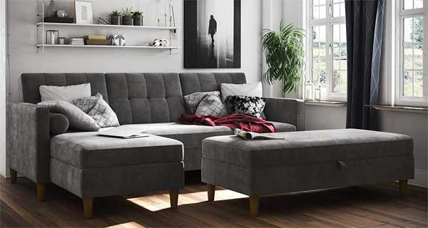 DHP Hartford Sectional Futon with Storage