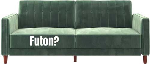 Green Sofa Bed that's Actually a Convertible Futon