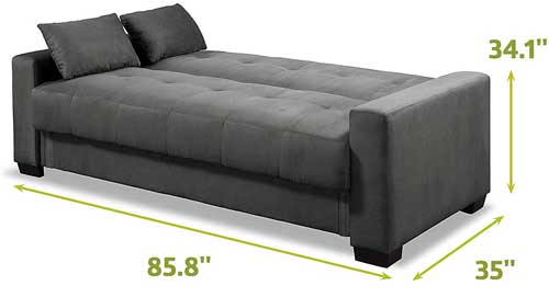 Futon Bed Dimensions Folded Flat