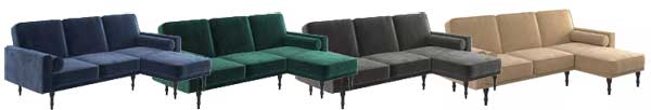 Sectional Sofa Colors: Green, Blue, Grey, Tan
