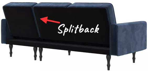 Splitback Seat on Sectional Sofa for Reclining Seats Separately