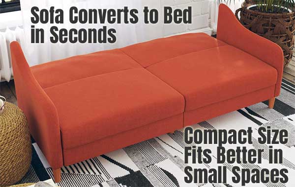 Jasper Sofa Converts to Bed in Seconds, Fits Well in Small Spaces
