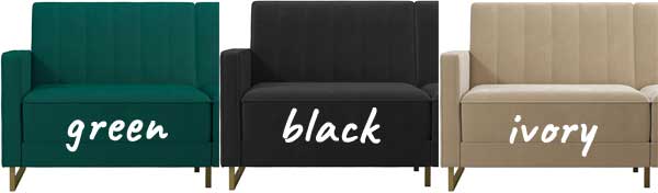 Modern Sofa Colors: Black, Green and Ivory