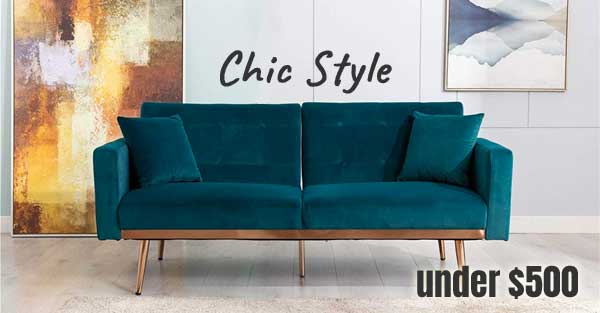 Chic Velvet Sofa for Under $500